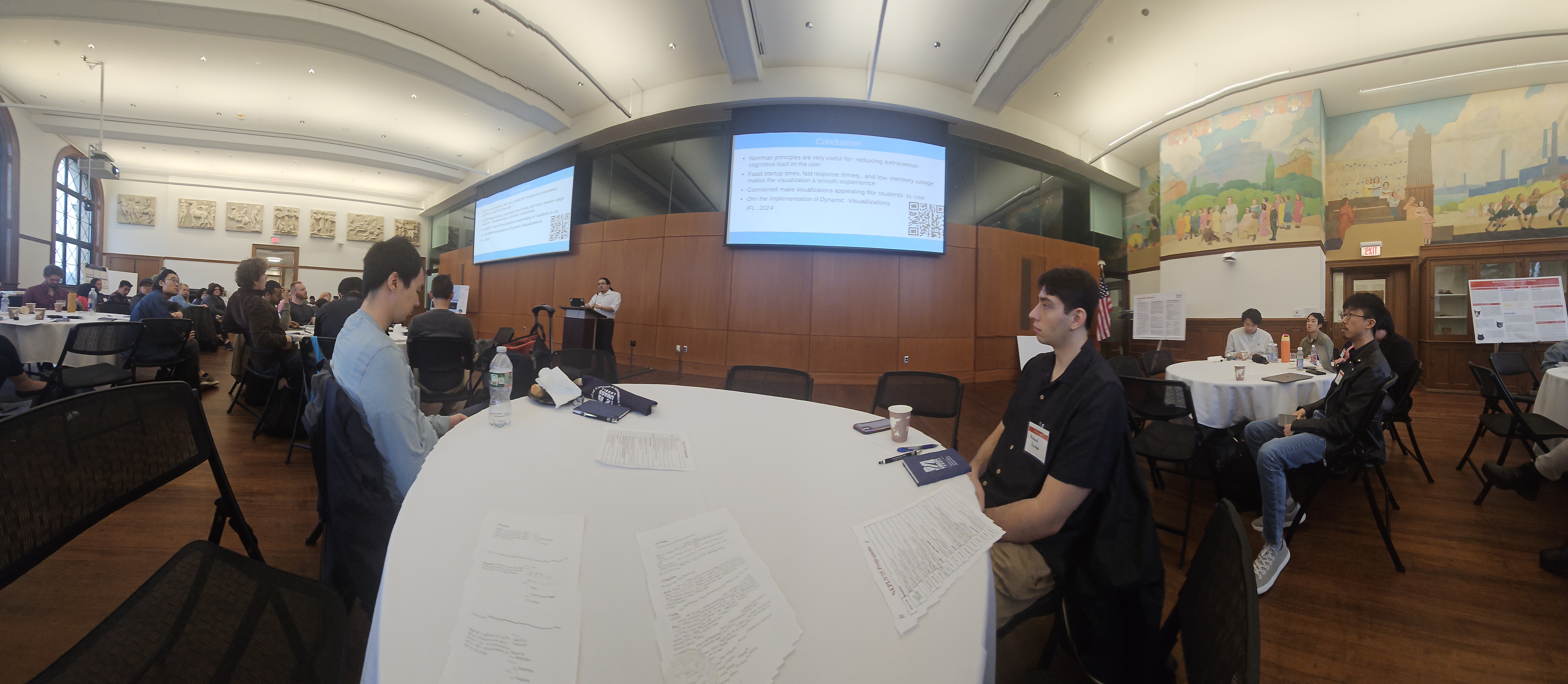 A panorama view of the conference hall